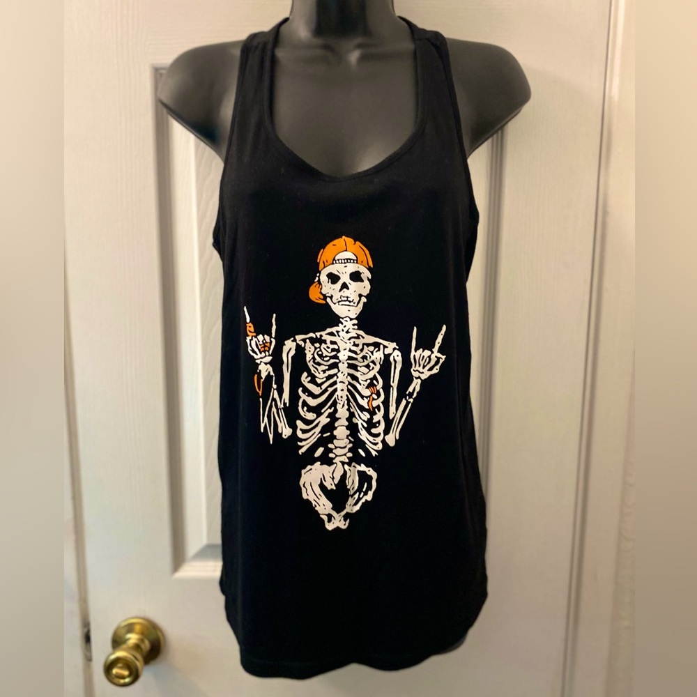Skater Skeleton Medium Tank Top